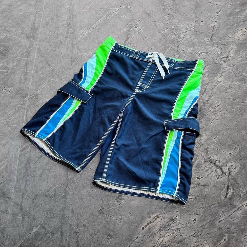 Baggy Y2K vtg 00s colorblock surfwear boardshorts